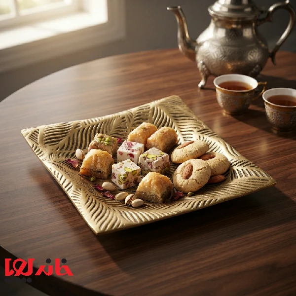 آجیل خوری طرح برگ طلایی