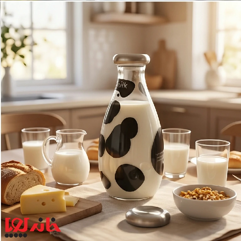 بطری شیر طرح گاو